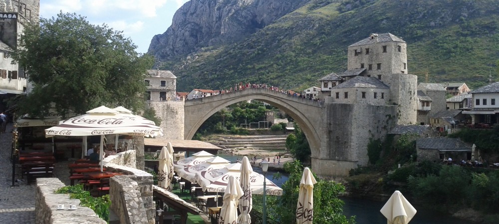 The old bridge in Mostar 5 min from the hotel.